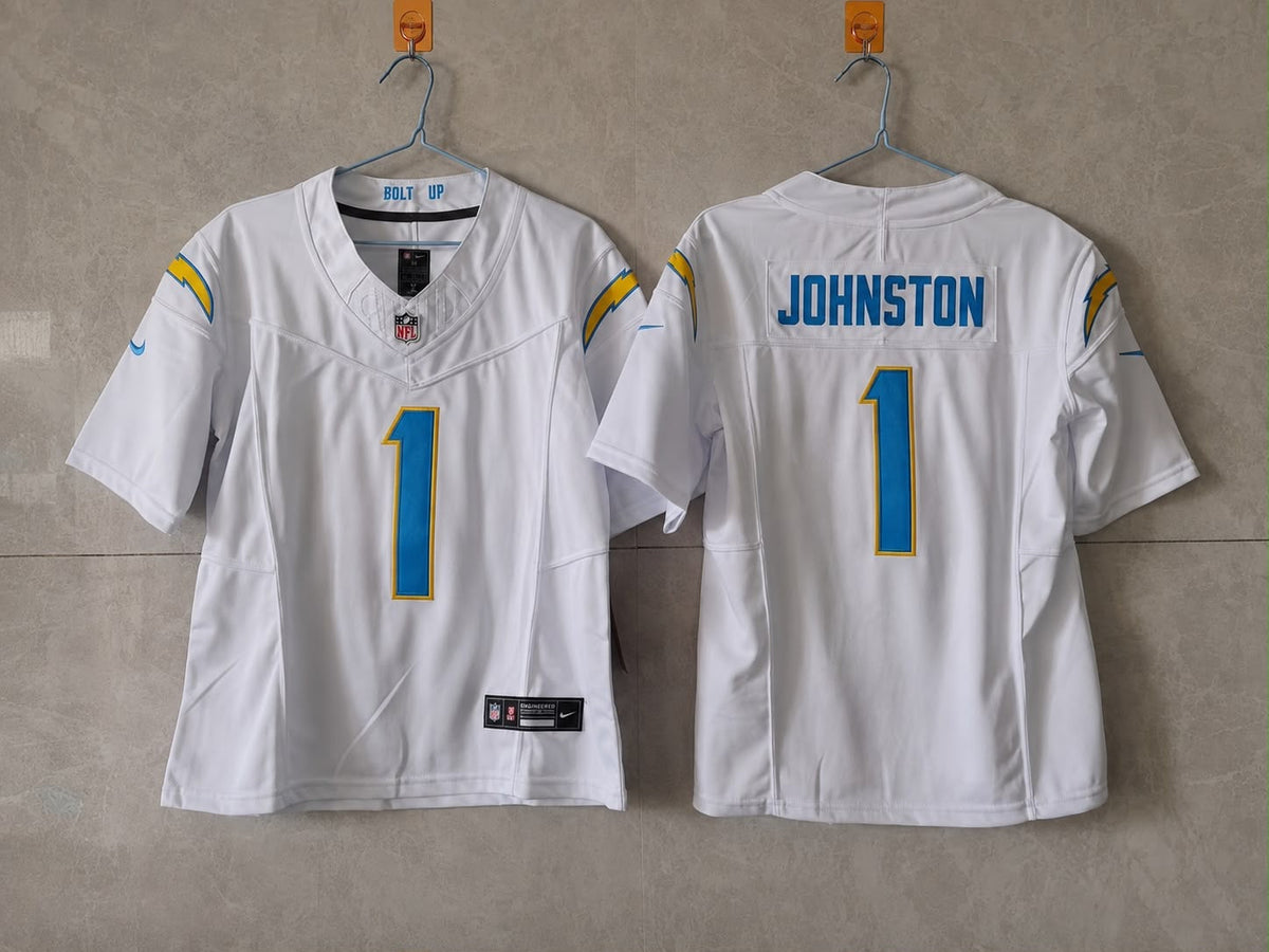 LOS ANGELES CHARGERS QUENTIN JOHNSTON WHITE JERSEY