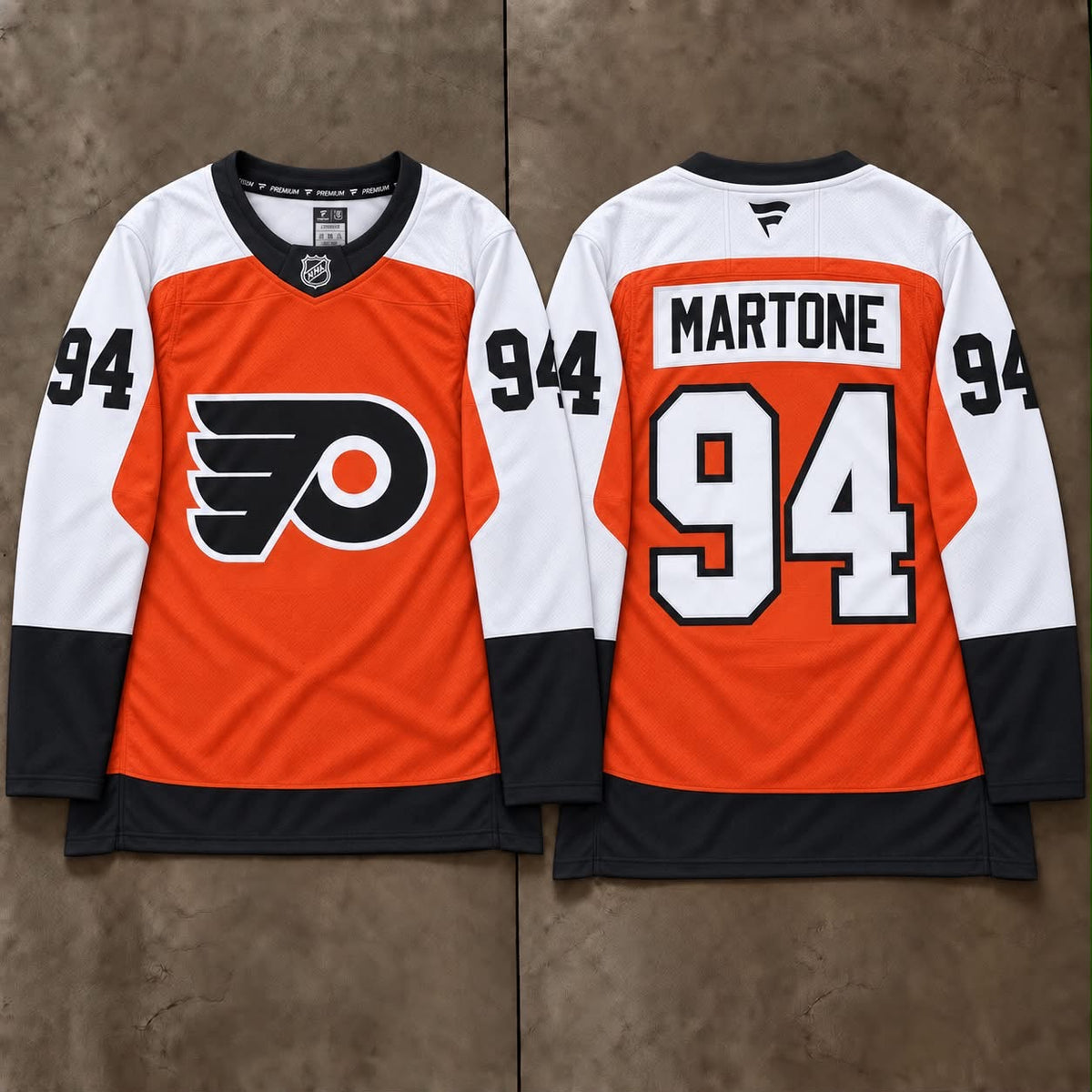 PHILADELPHIA FLYERS PORTER MARTONE ORANGE JERSEY
