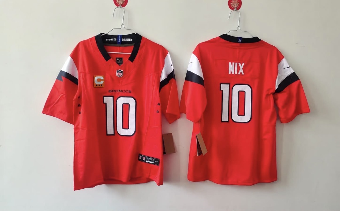 DENVER BRONCOS BO NIX ORANGE CAPTAIN JERSEY