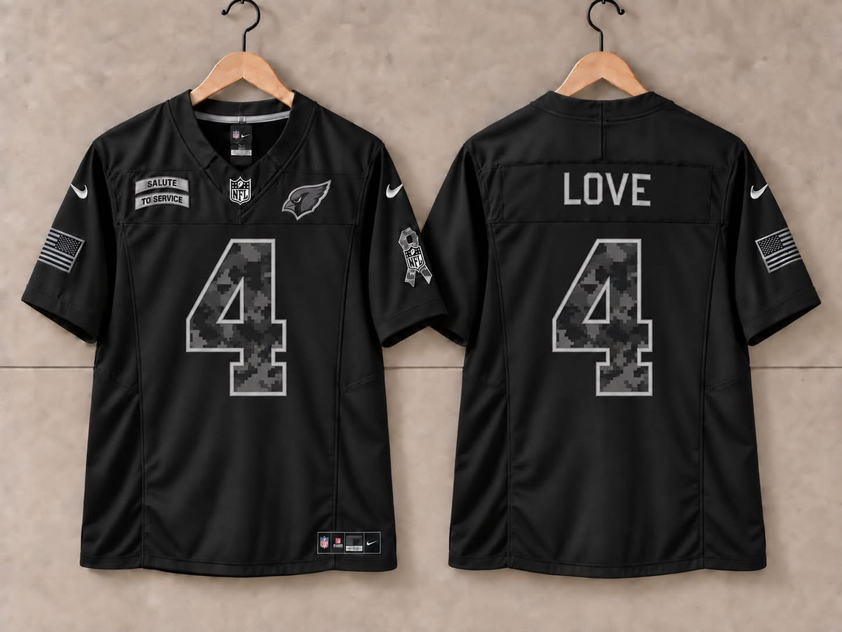 ARIZONA CARDINALS JEREMIYAH LOVE BLACK SALUTE TO SERVICE JERSEY