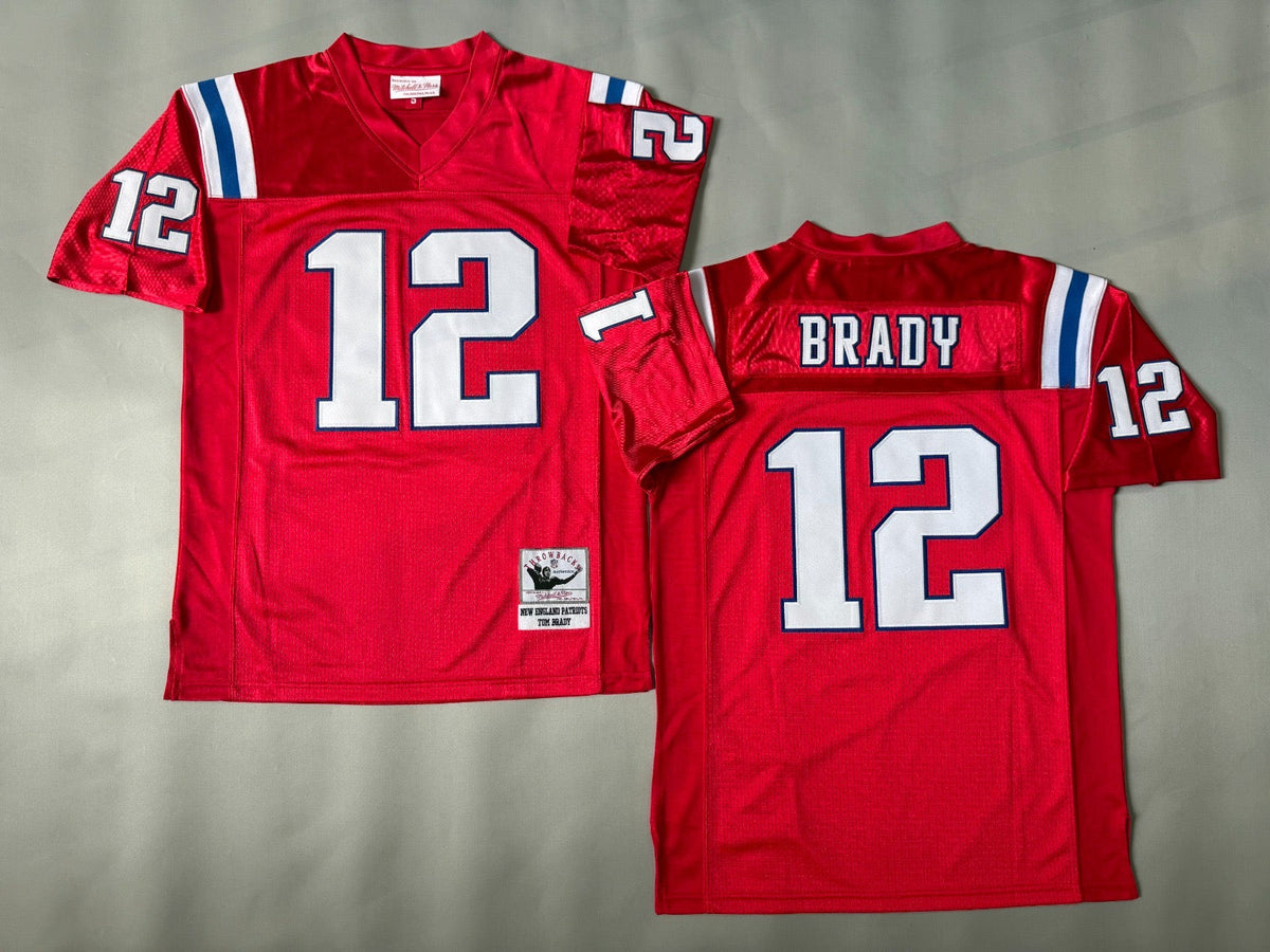 NEW ENGLAND PATRIOTS TOM BRADY RED VINTAGE JERSEY