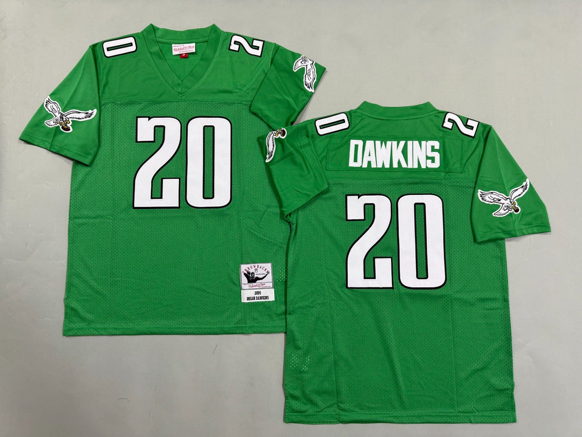 PHILADELPHIA EAGLES BRIAN DAWKINS GREEN VINTAGE JERSEY