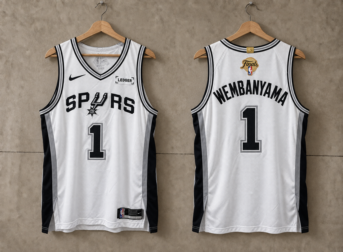 SAN ANTONIO SPURS VICTOR WEMBANYAMA FINALS WHITE JERSEY