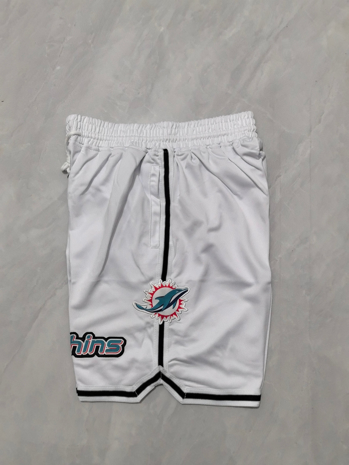 MIAMI DOLPHINS WHITE SHORTS