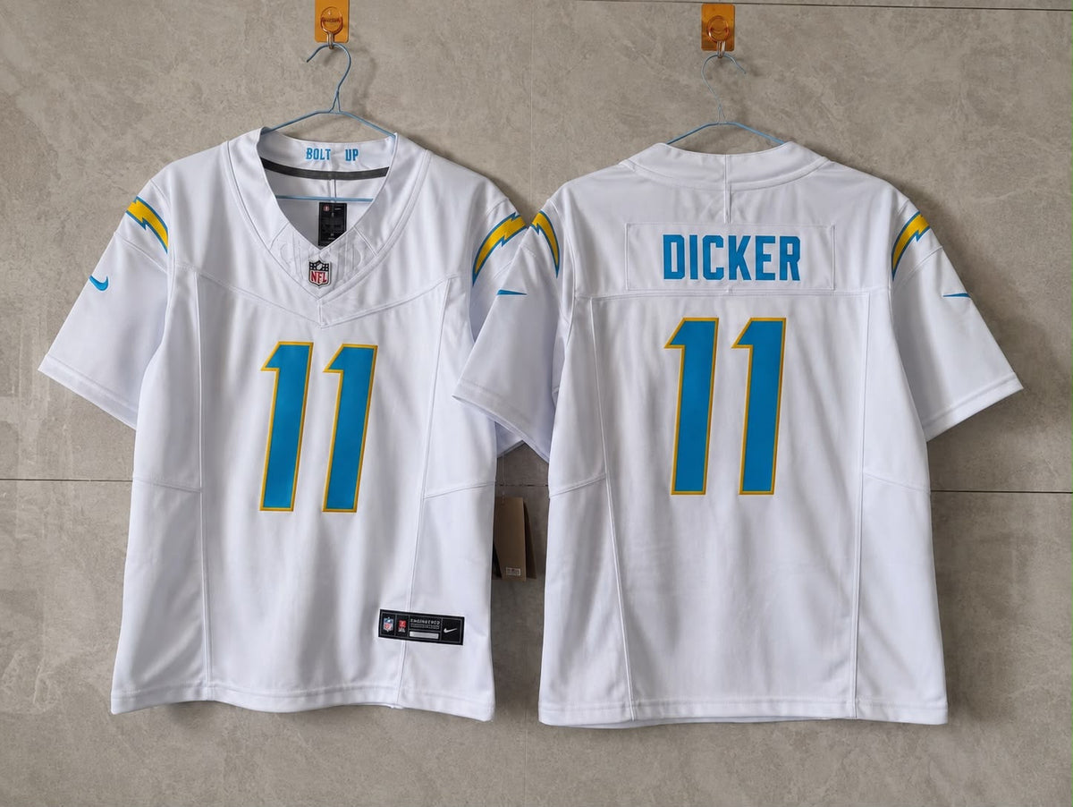 LOS ANGELES CHARGERS CAMERON DICKER WHITE JERSEY