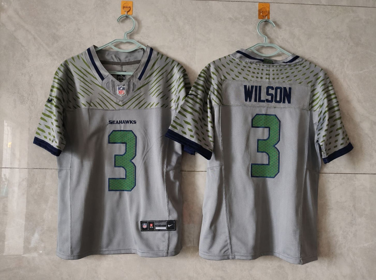 SEATTLE SEAHAWKS RUSSELL WILSON RIVAL JERSEY
