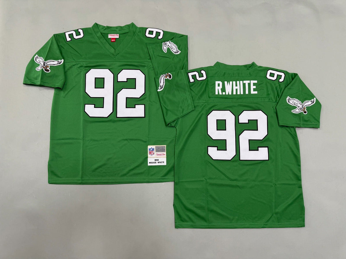 PHILADELPHIA EAGLES REGGIE WHITE GREEN VINTAGE JERSEY