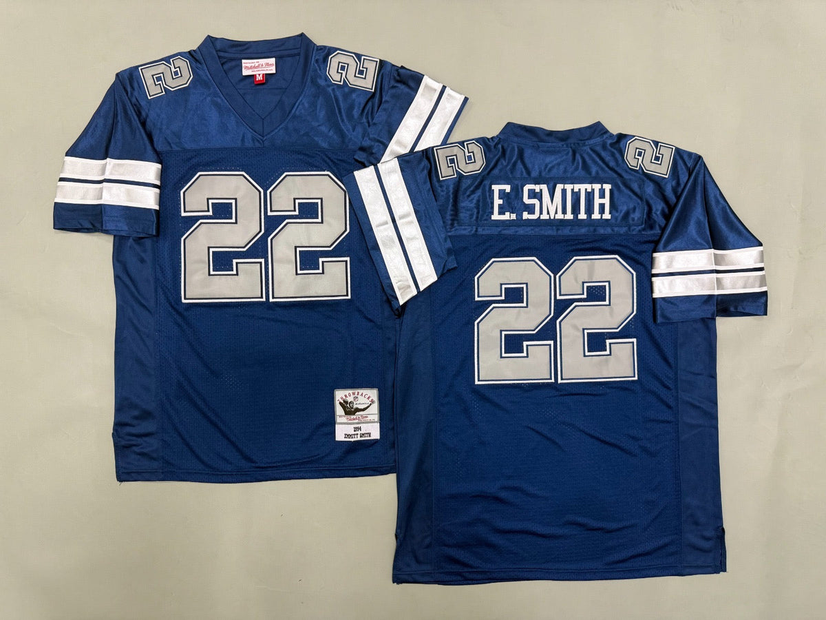 DALLAS COWBOYS EMMITT SMITH BLUE VINTAGE JERSEY