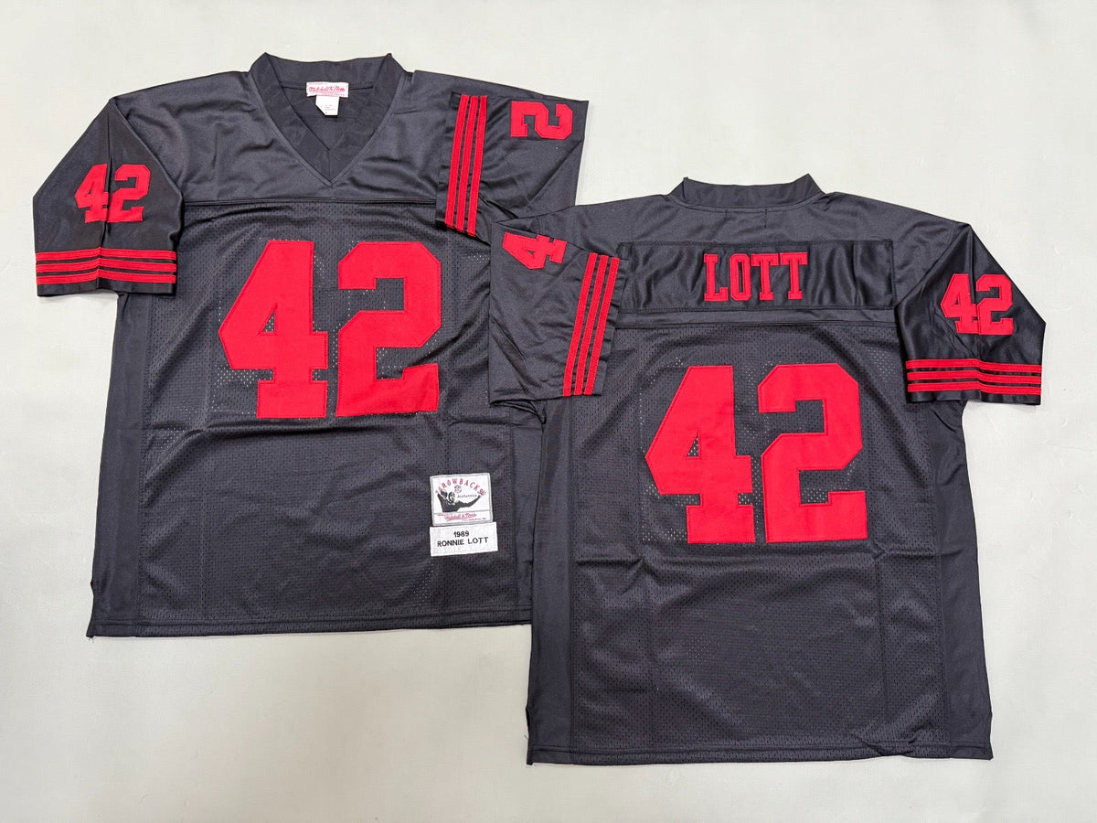 SAN FRANCISCO 49ERS DIRONNIE LOTT BLACK VINTAGE JERSEY