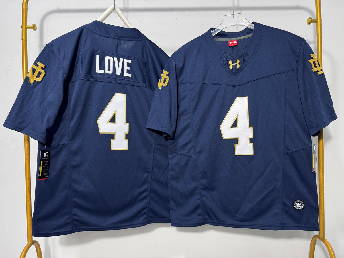 NOTRE DAME FIGHTING IRISH JEREMIYAH LOVE BLUE JERSEY