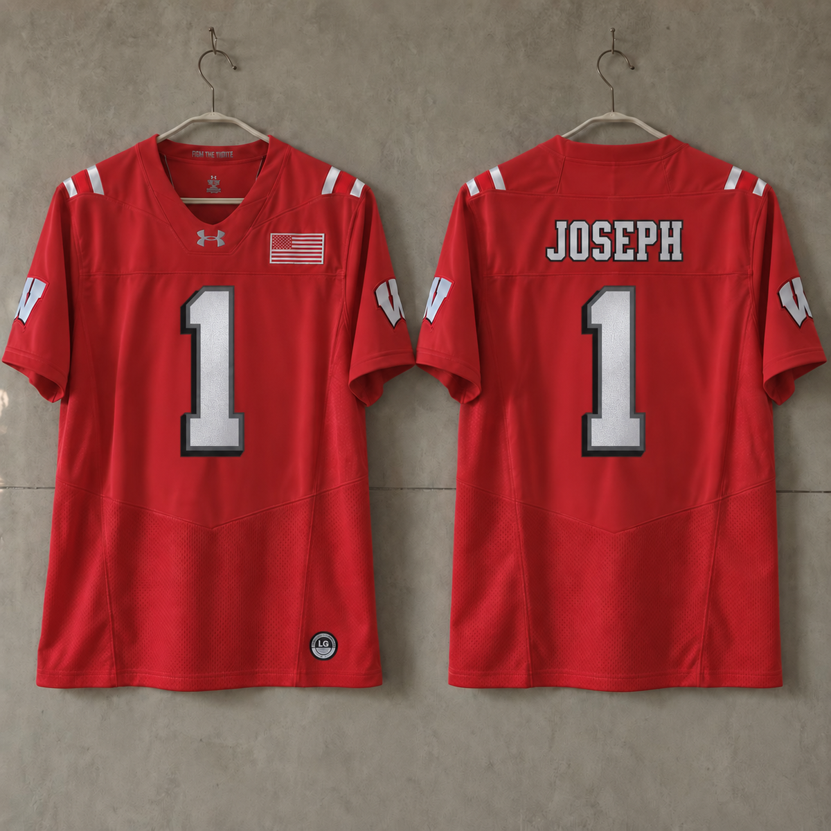 WISCONSIN BADGERS COLTON JOSEPH RED JERSEY