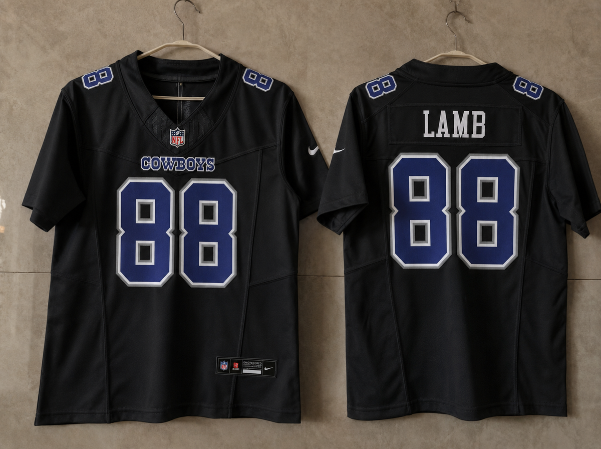 DALLAS COWBOYS CEEDEE LAMB BLACK JERSEY