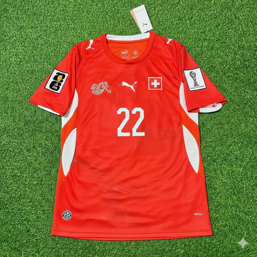 2026 WORLD CUP FABIAN RIEDER TEAM SWITZERLAND RED JERSEY