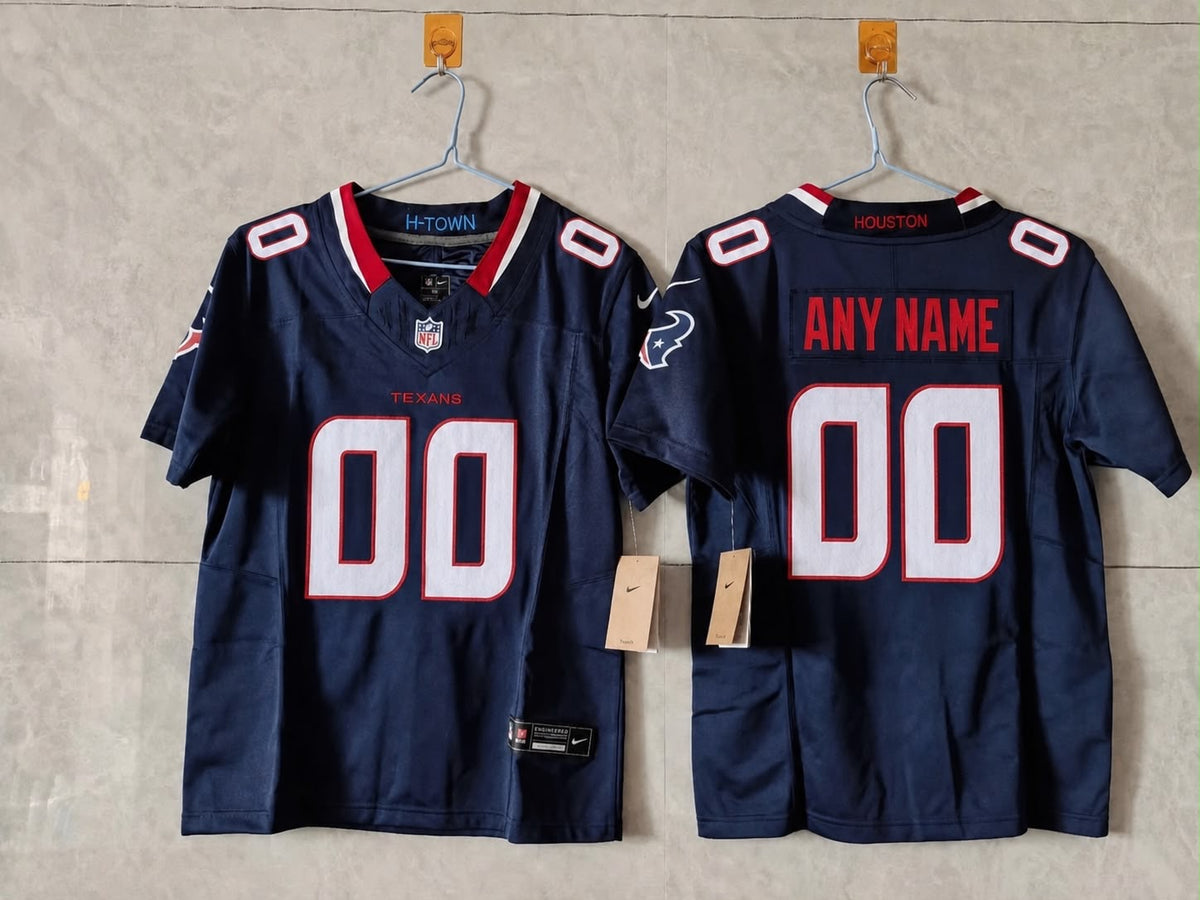 HOUSTON TEXANS CUSTOM BLUE JERSEY