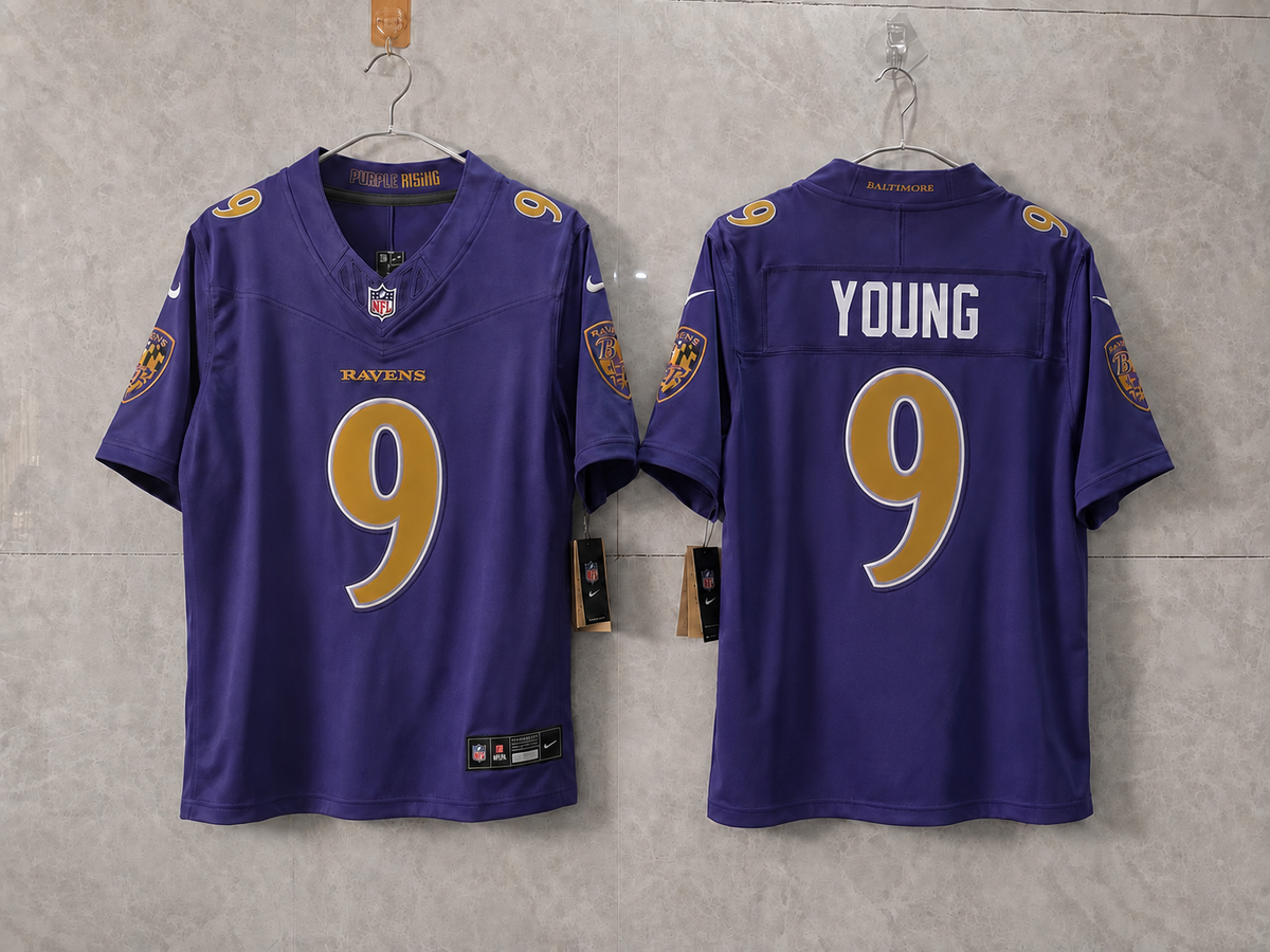 BALTIMORE RAVENS ZION YOUNG PURPLE JERSEY
