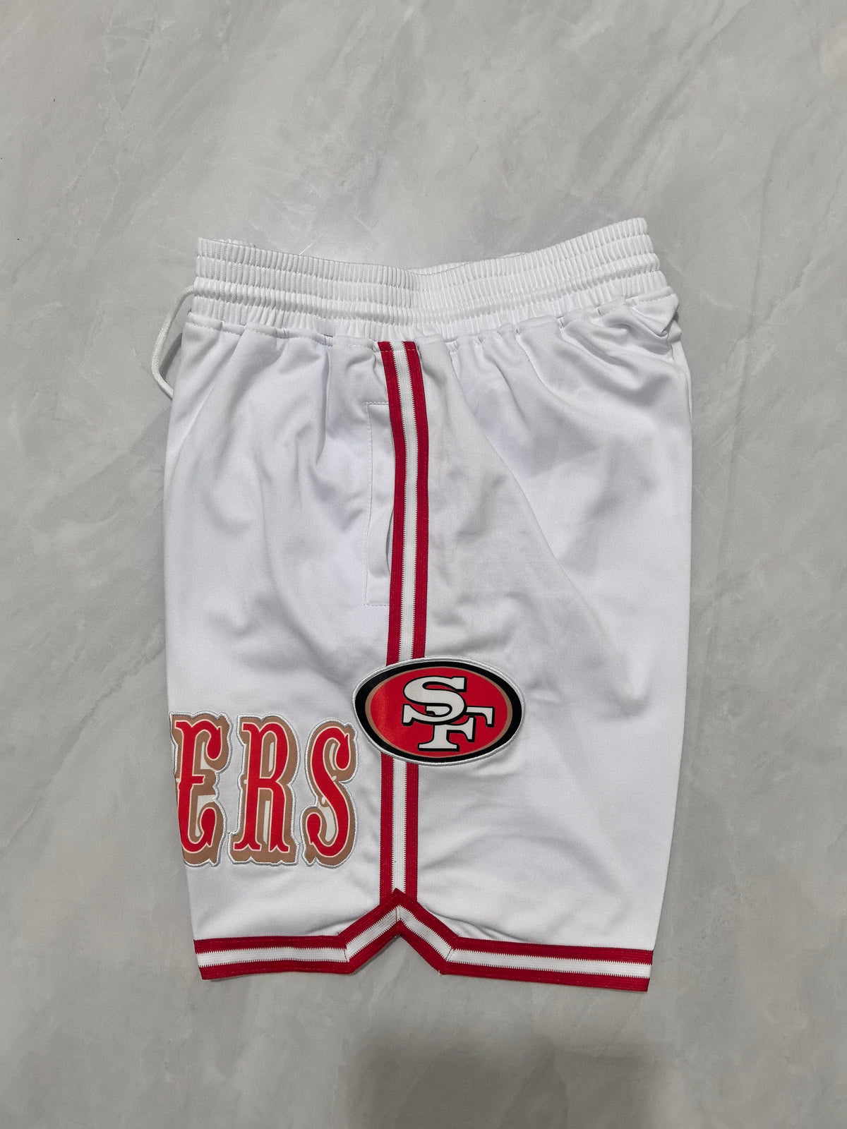 SAN FRANCISCO 49ERS WHITE SHORTS