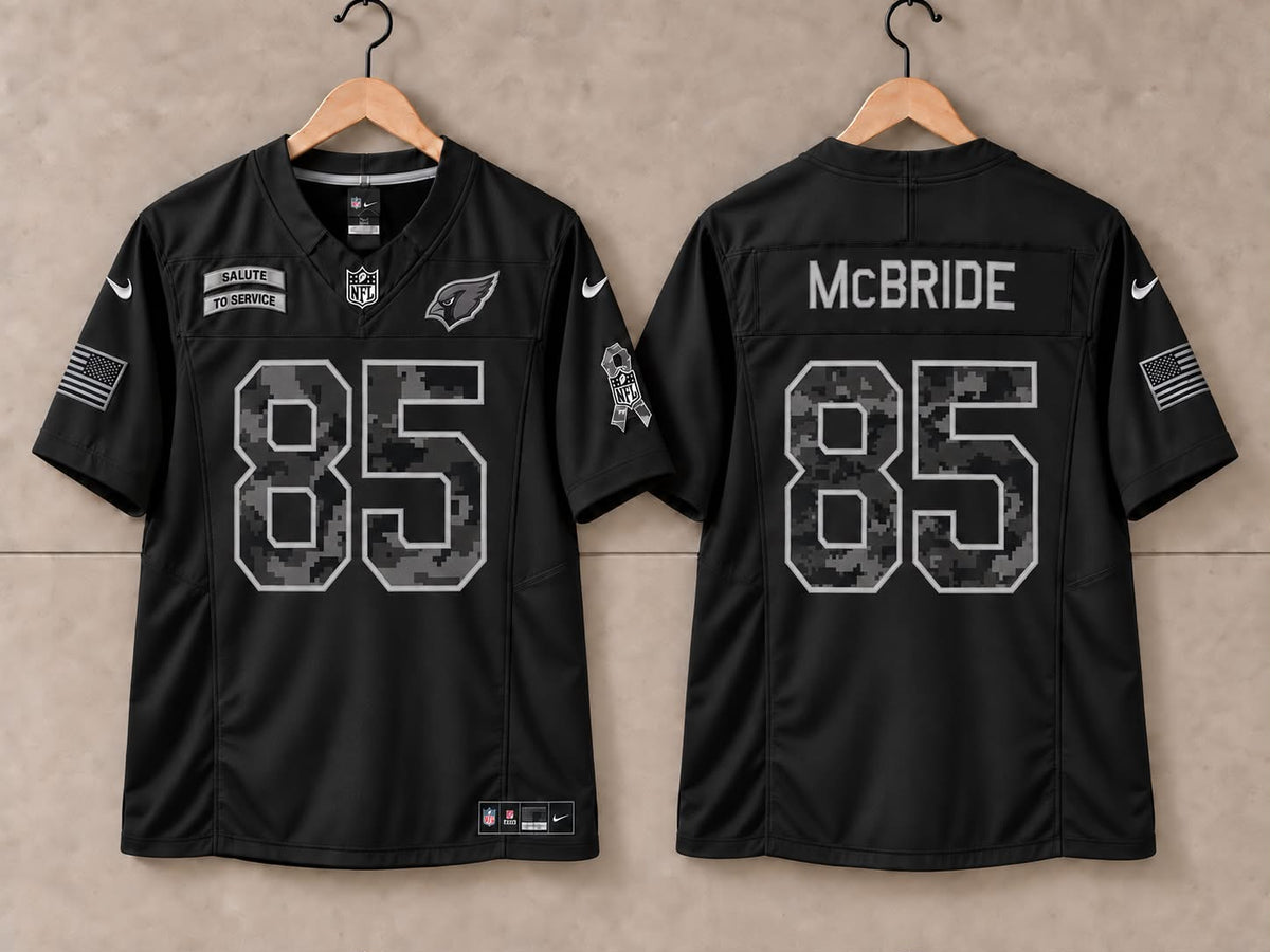 ARIZONA CARDINALS TREY MCBRIDE BLACK SALUTE TO SERVICE JERSEY