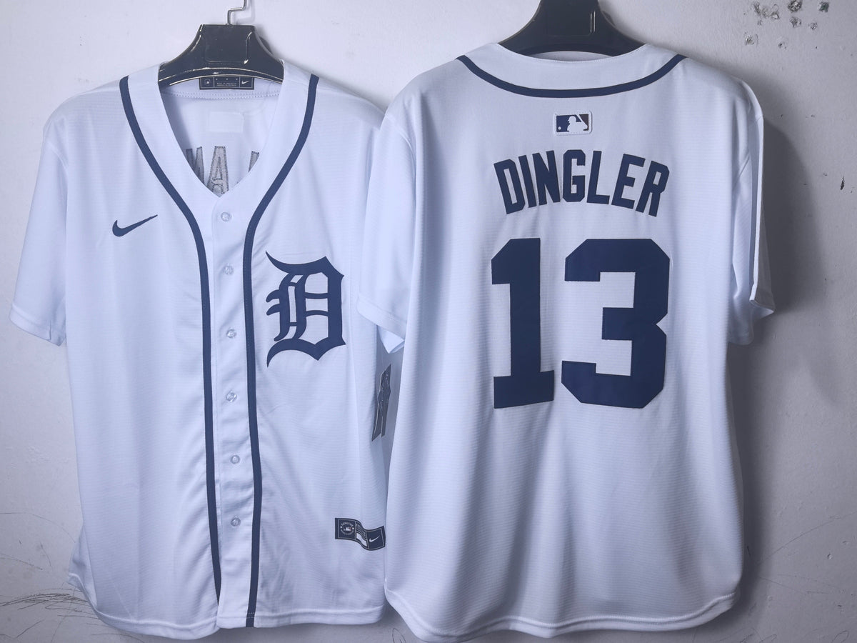 DETROIT TIGERS DILLION DINGLER WHITE JERSEY