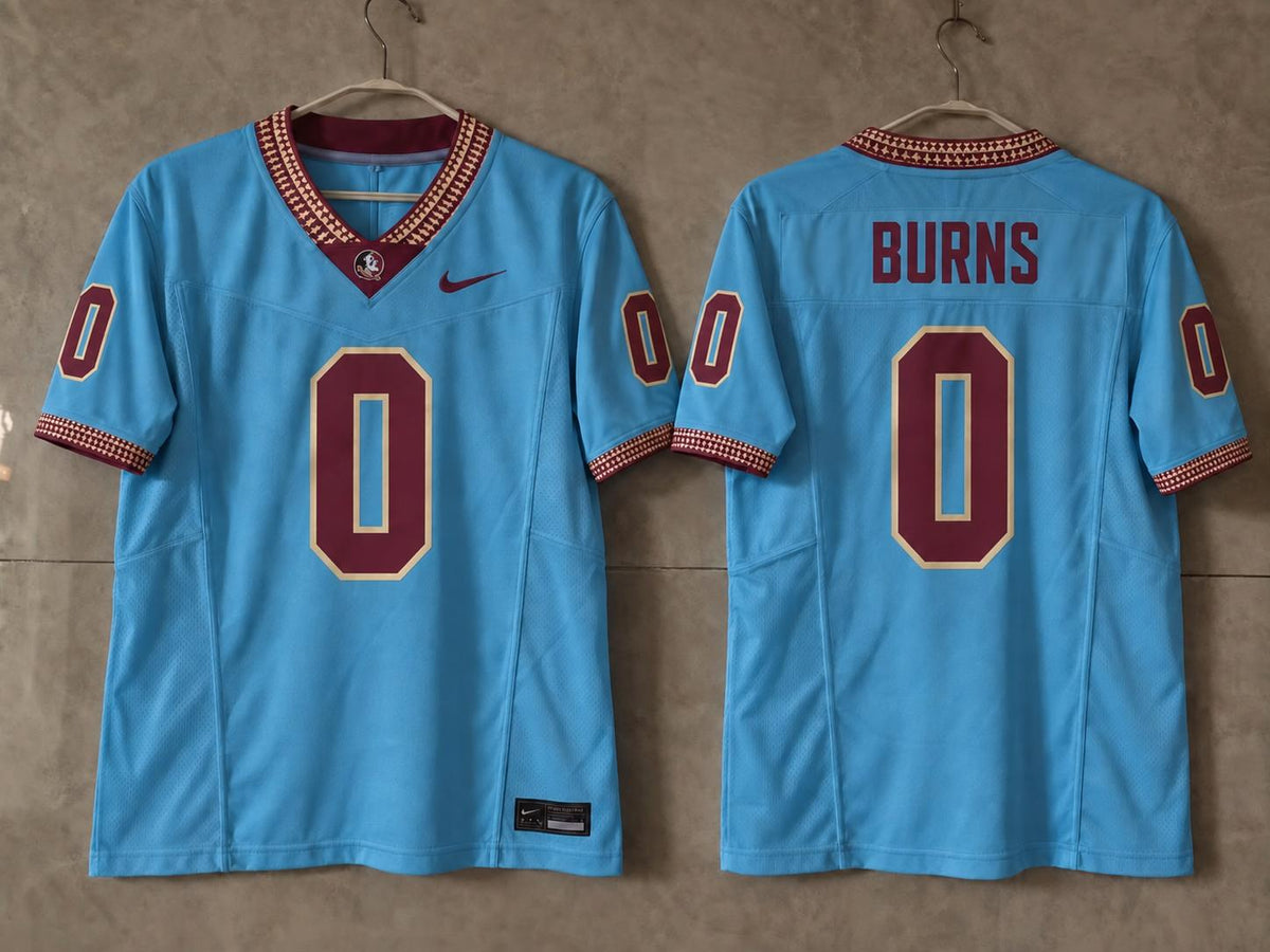FSU SEMINOLES BRIAN BURNS BLUE JERSEY