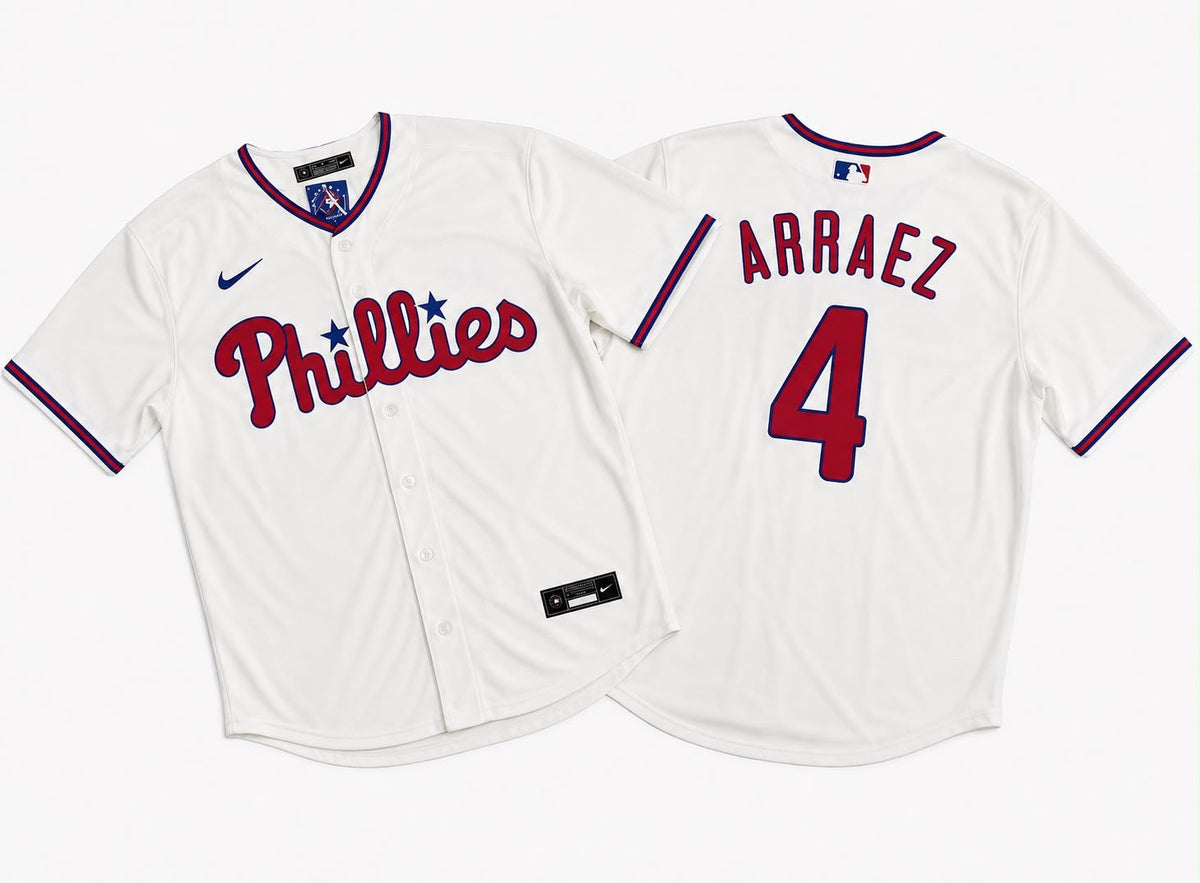 PHILADELPHIA PHILLIES LUIS ARRAEZ WHITE JERSEY