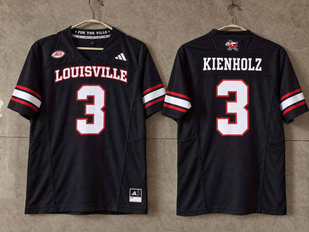 LOUISVILLE CARDINALS LINCOLN KIENHOLZ NEW BLACK JERSEY