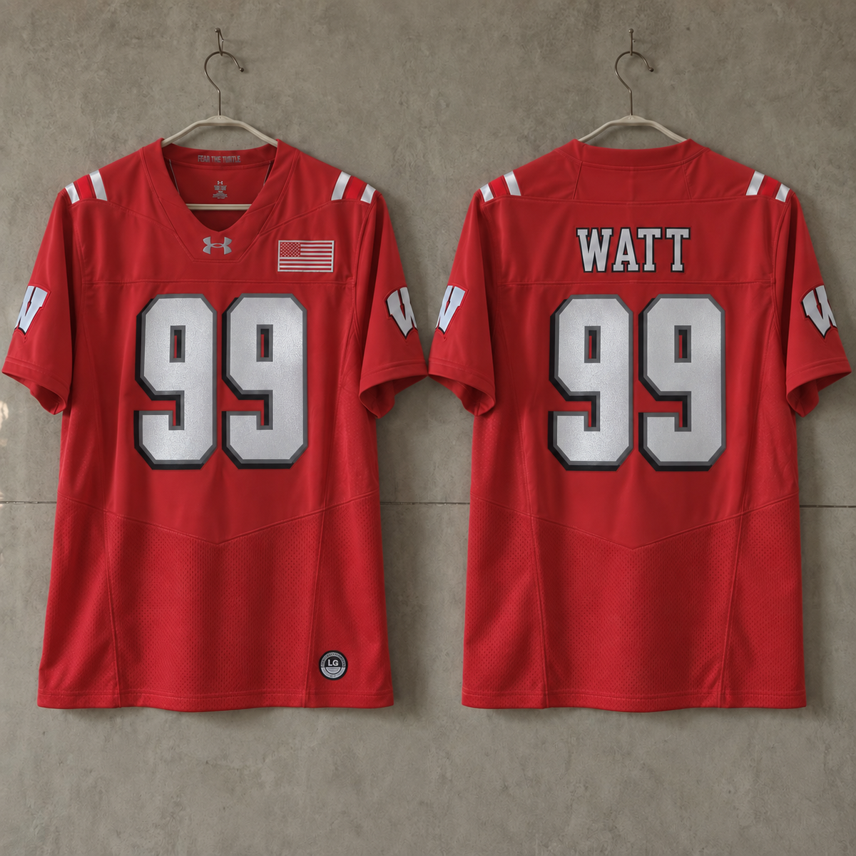 WISCONSIN BADGERS JJ WATT RED JERSEY