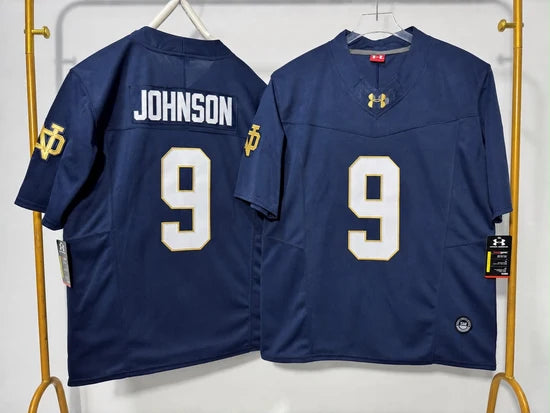 NOTRE DAME FIGHTING IRISH BRAUNTAE JOHNSON BLUE JERSEY