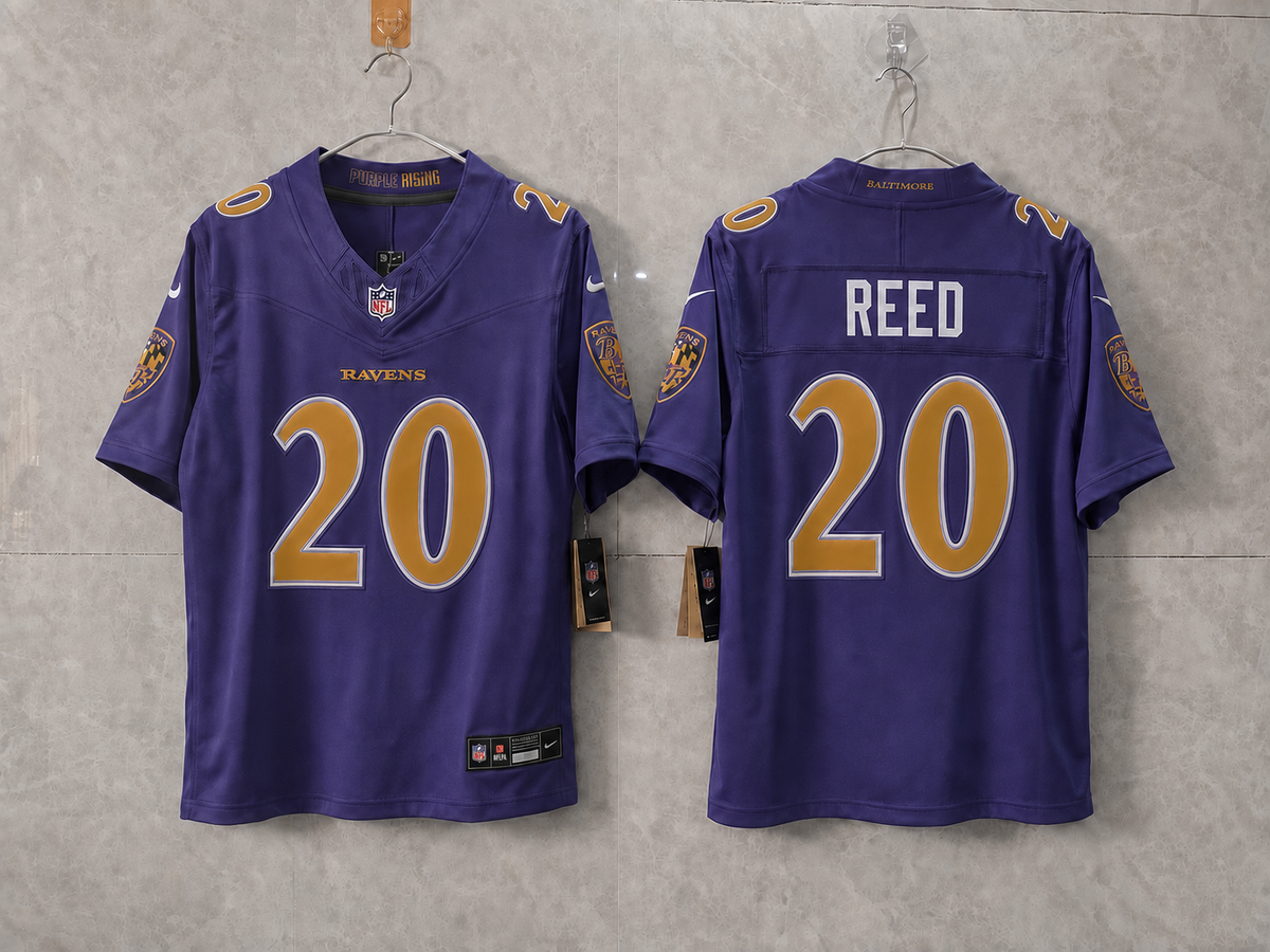 BALTIMORE RAVENS ED REED PURPLE JERSEY
