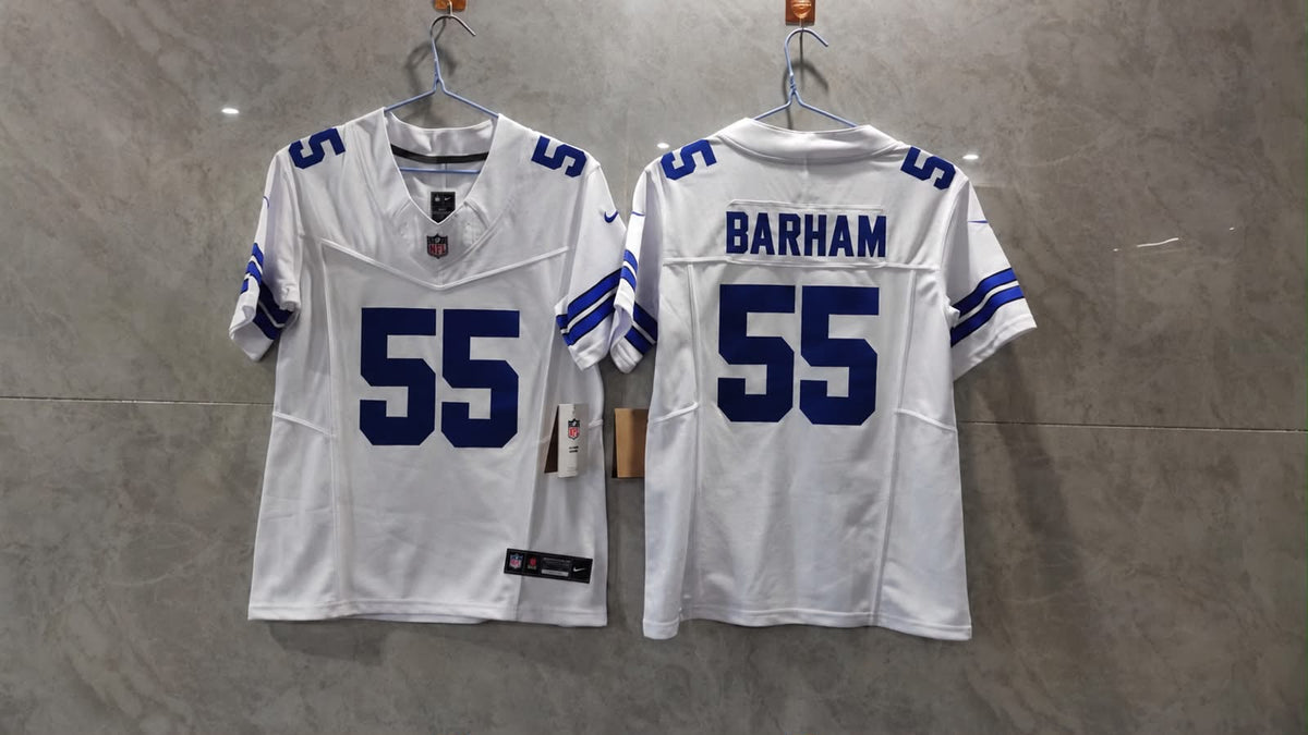 Dallas Cowboys Jaishawn Barham White Jersey