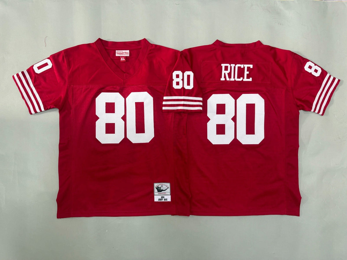 SAN FRANCISCO 49ERS JERRY RICE RED VINTAGE JERSEY