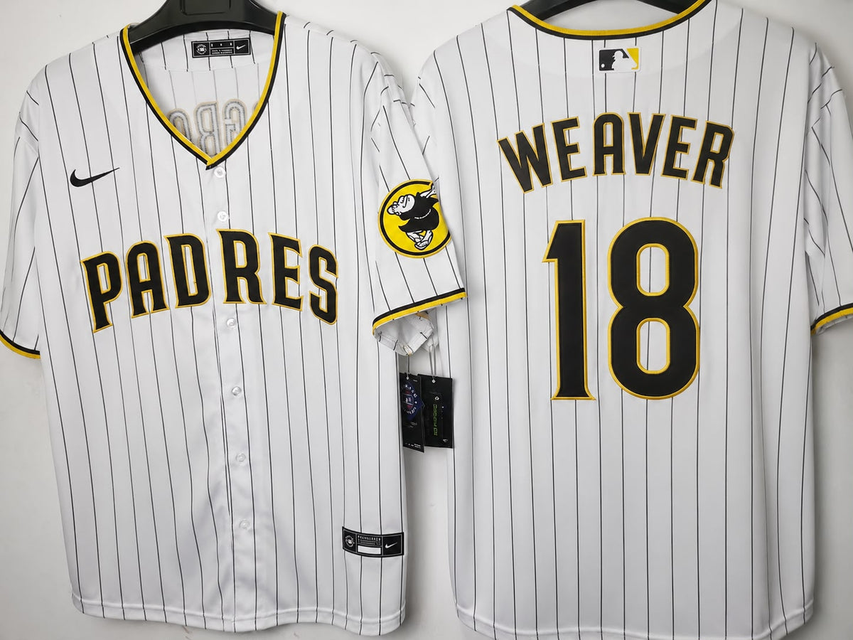 SAN DIEGO PADRES JERED WEAVER WHITE JERSEY