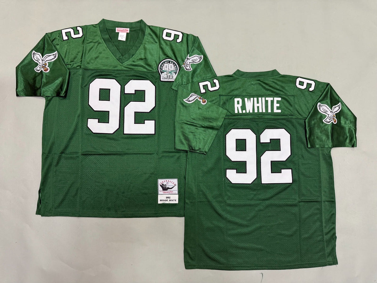 PHILADELPHIA EAGLES REGGIE WHITE VINTAGE GREEN JERSEY