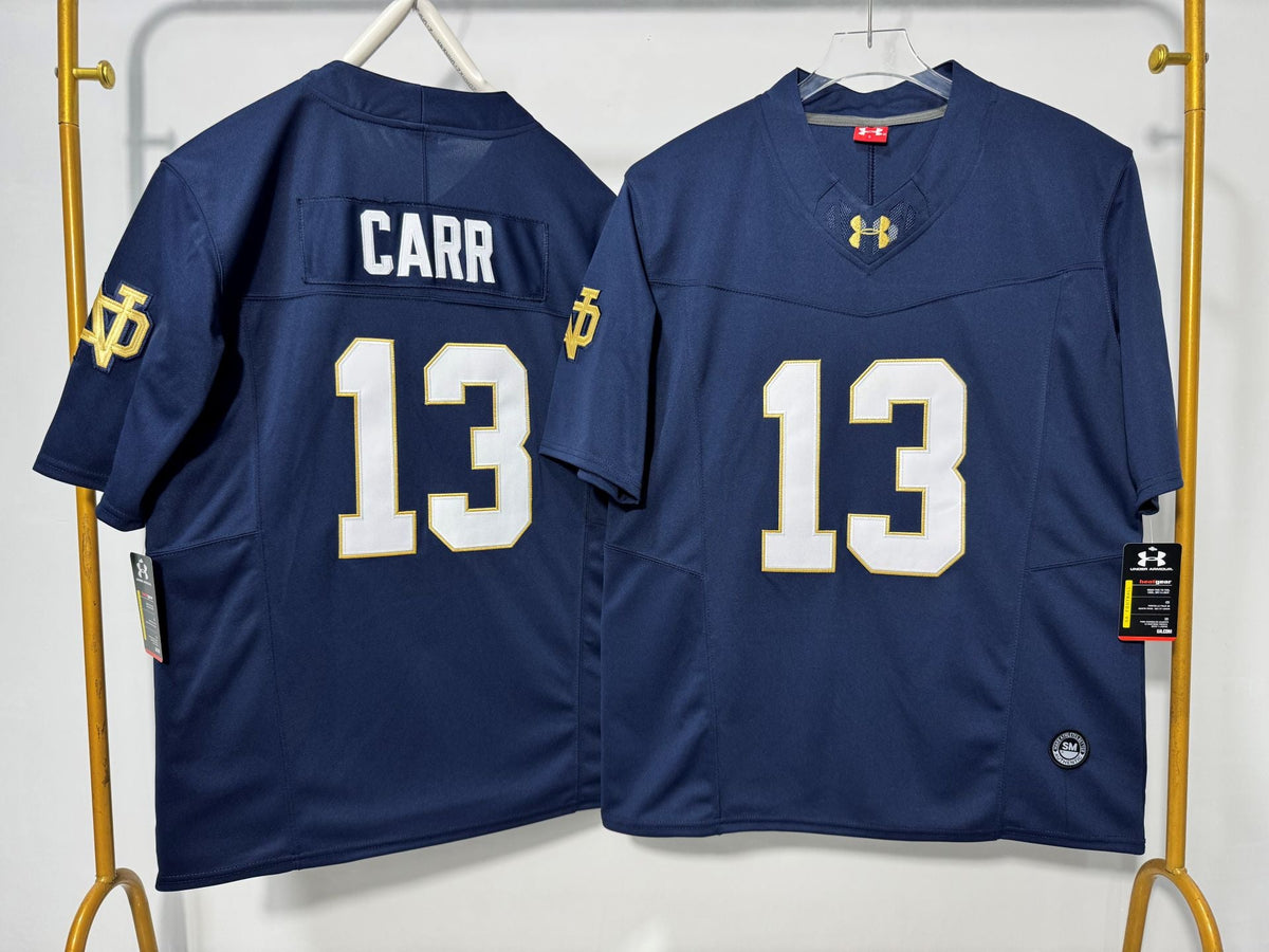 NOTRE DAME FIGHTING IRISH CJ CARR BLUE JERSEY