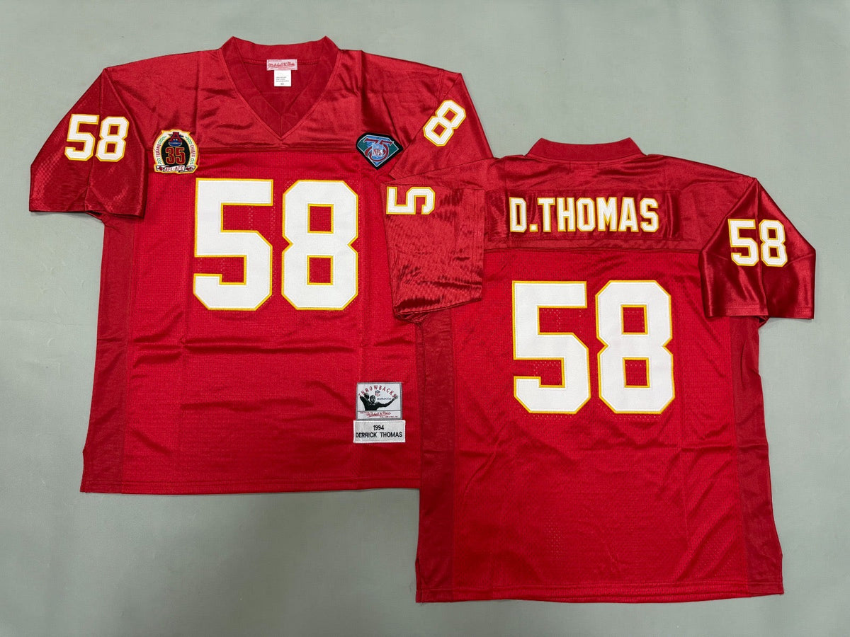 KANSAS CITY CHIEFS DERRICK THOMAS RED VINTAGE JERSEY