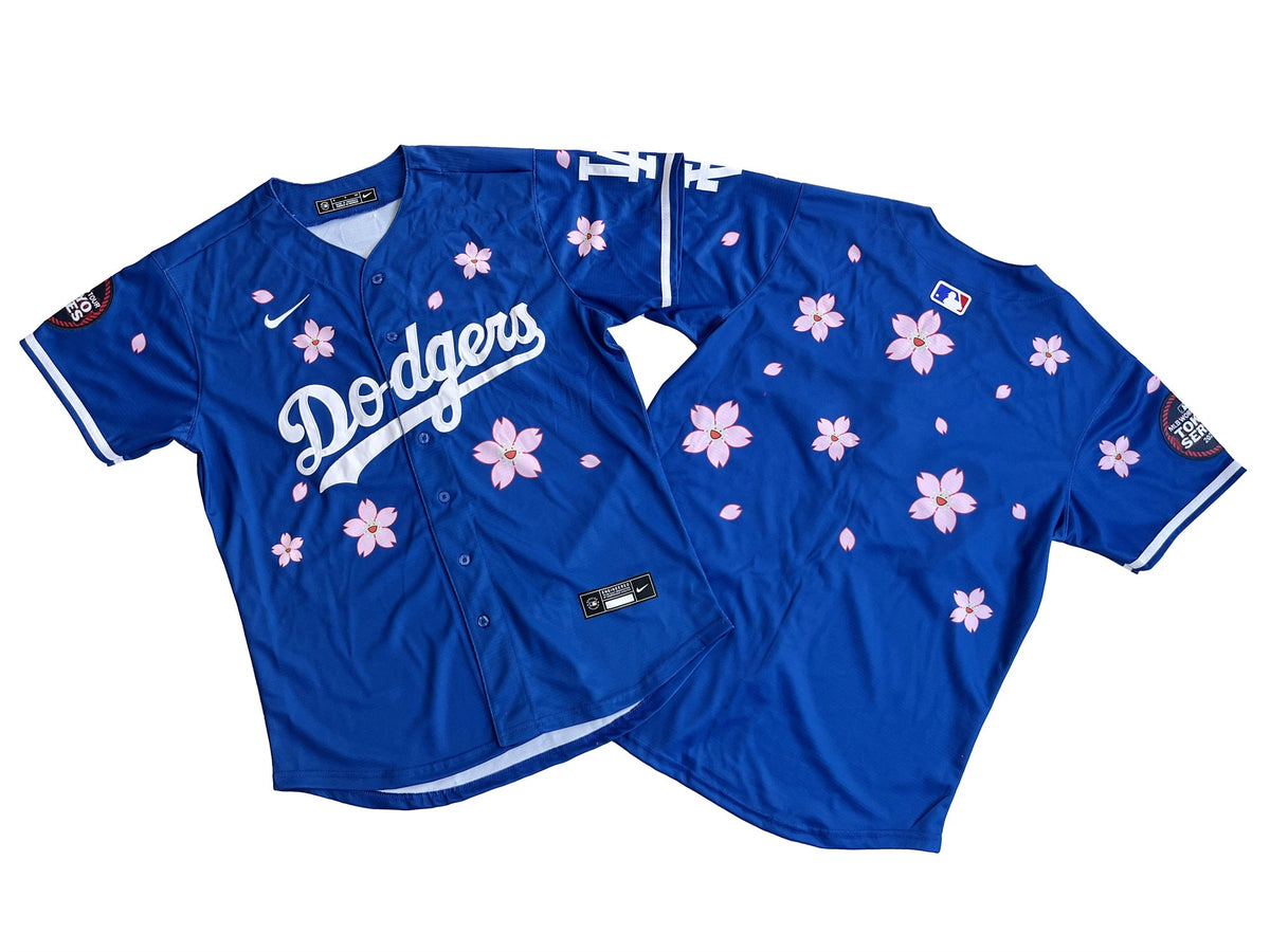 Los Angeles Dodgers Blue Cherry Blossom Jersey