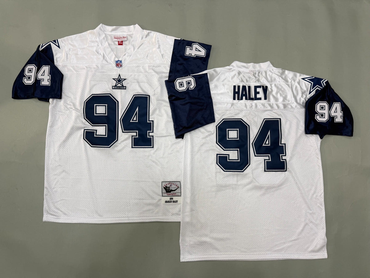 DALLAS COWBOYS CHARLES HALEY WHITE VINTAGE JERSEY
