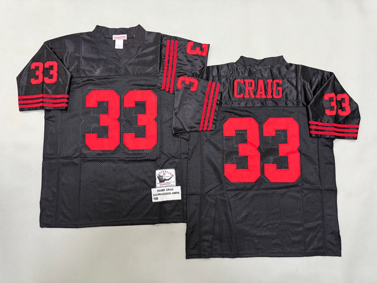 SAN FRANCISCO 49ERS ROGER CRAIG BLACK VINTAGE JERSEY
