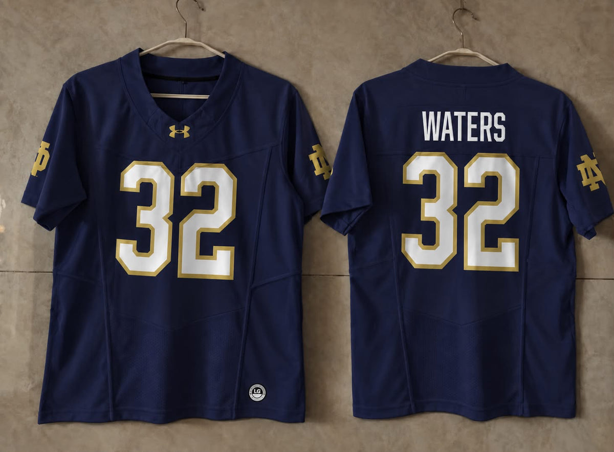 NOTRE DAME FIGHTING IRISH RICKY WATERS BLUE JERSEY