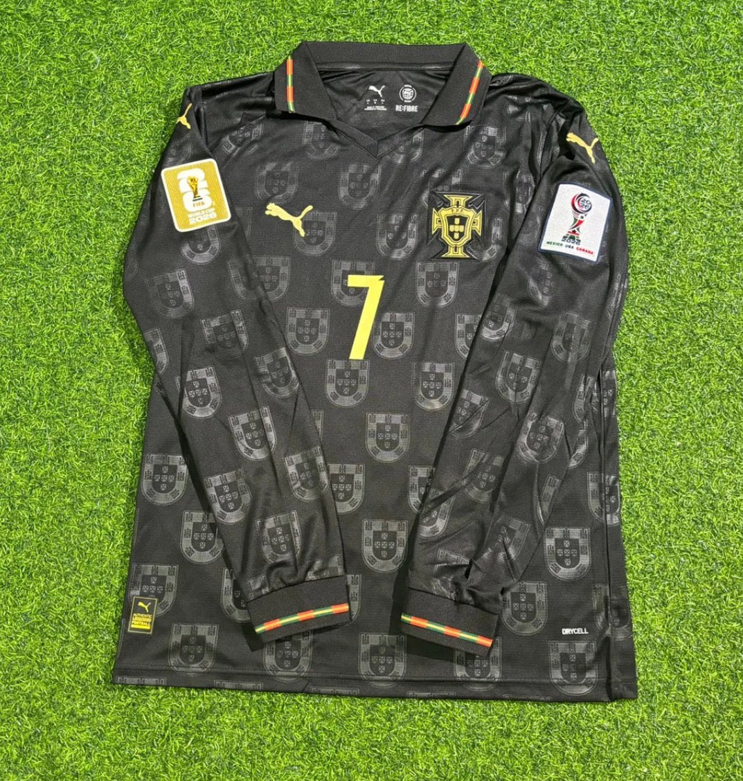2026 World Cup Cristiano Ronaldo Team Portugal Black Jersey