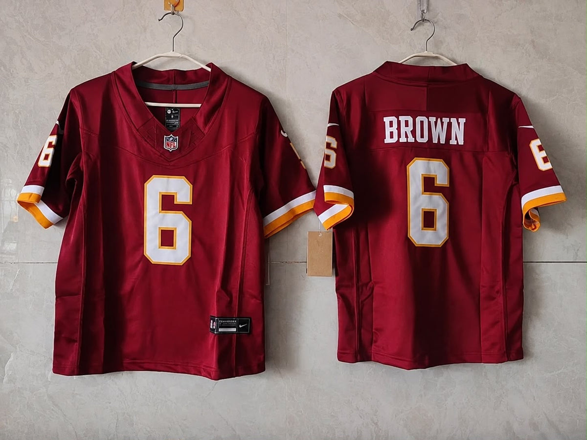 WASHINGTON COMMANDERS DYAMI BROWN BURGUNDY JERSEY