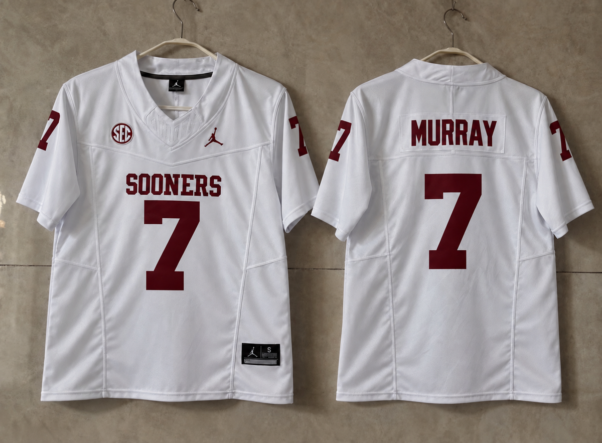 OKLAHOMA SOONERS KENNETH MURRAY WHITE JERSEY