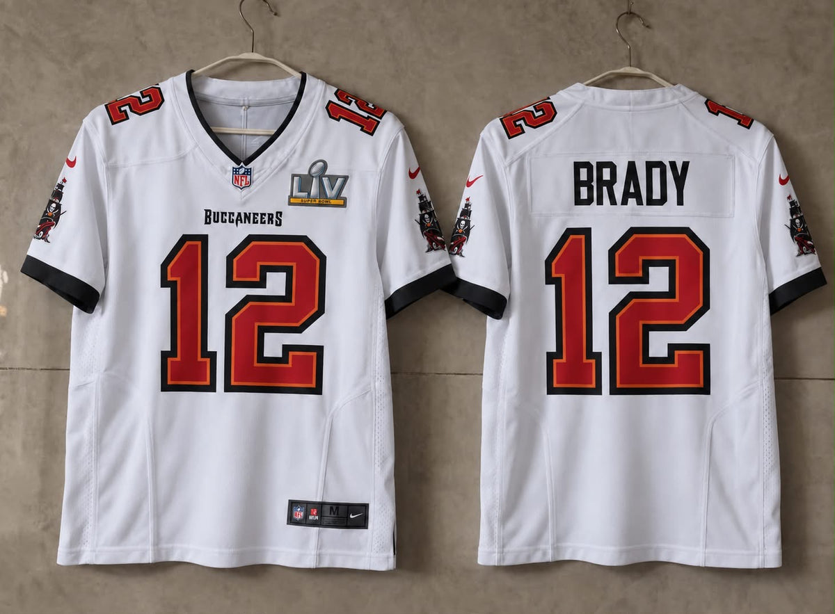TAMPA BAY BUCCANEERS TOM BRADY SUPER BOWL WHITE JERSEY