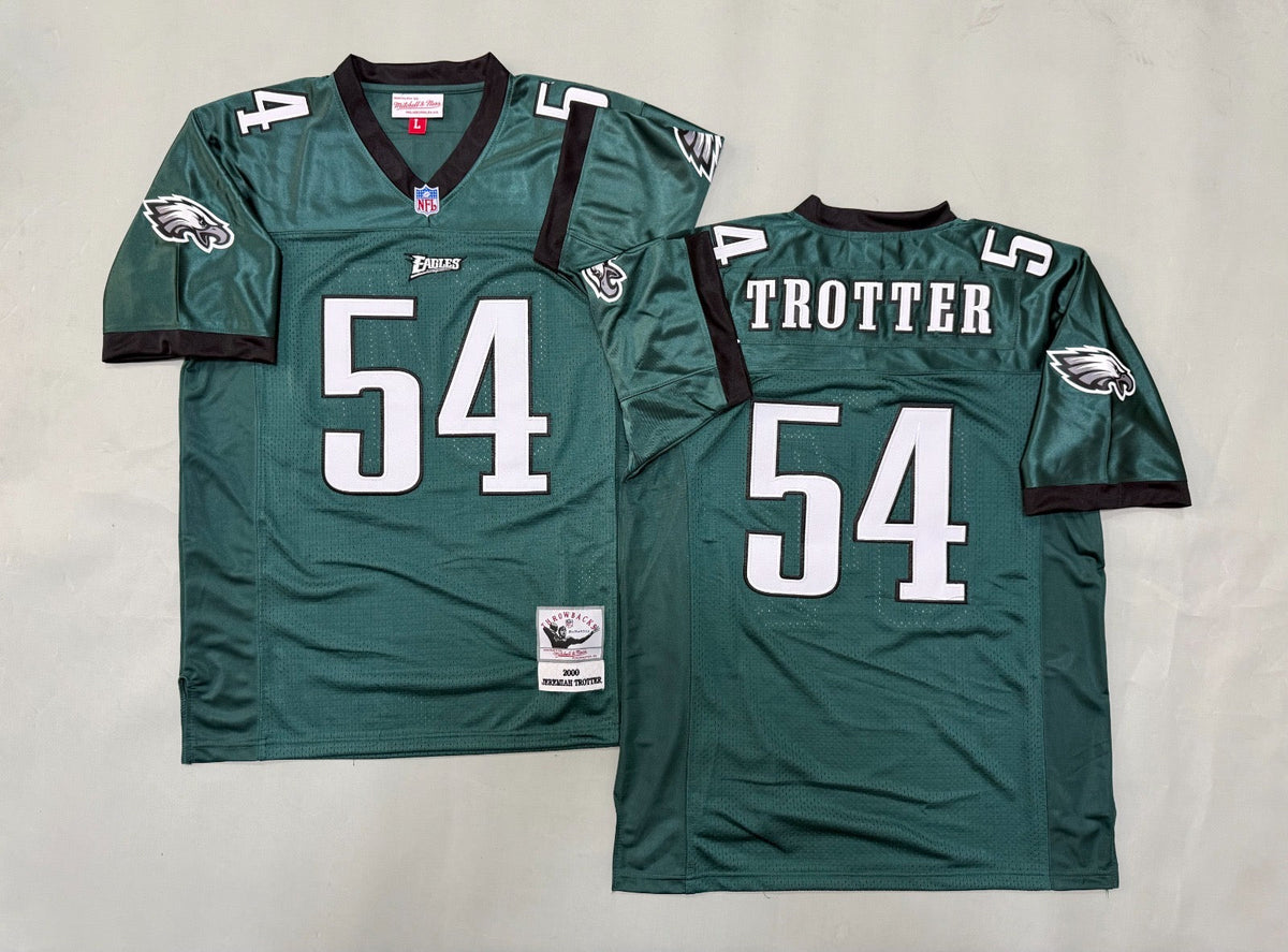 PHILADELPHIA EAGLES JEREMIAH TROTTER VINTAGE GREEN JERSEY