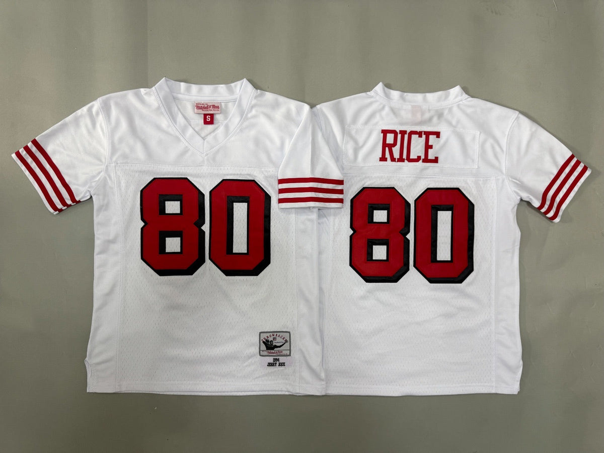SAN FRANCISCO 49ERS JERRY RICE WHITE VINTAGE JERSEY