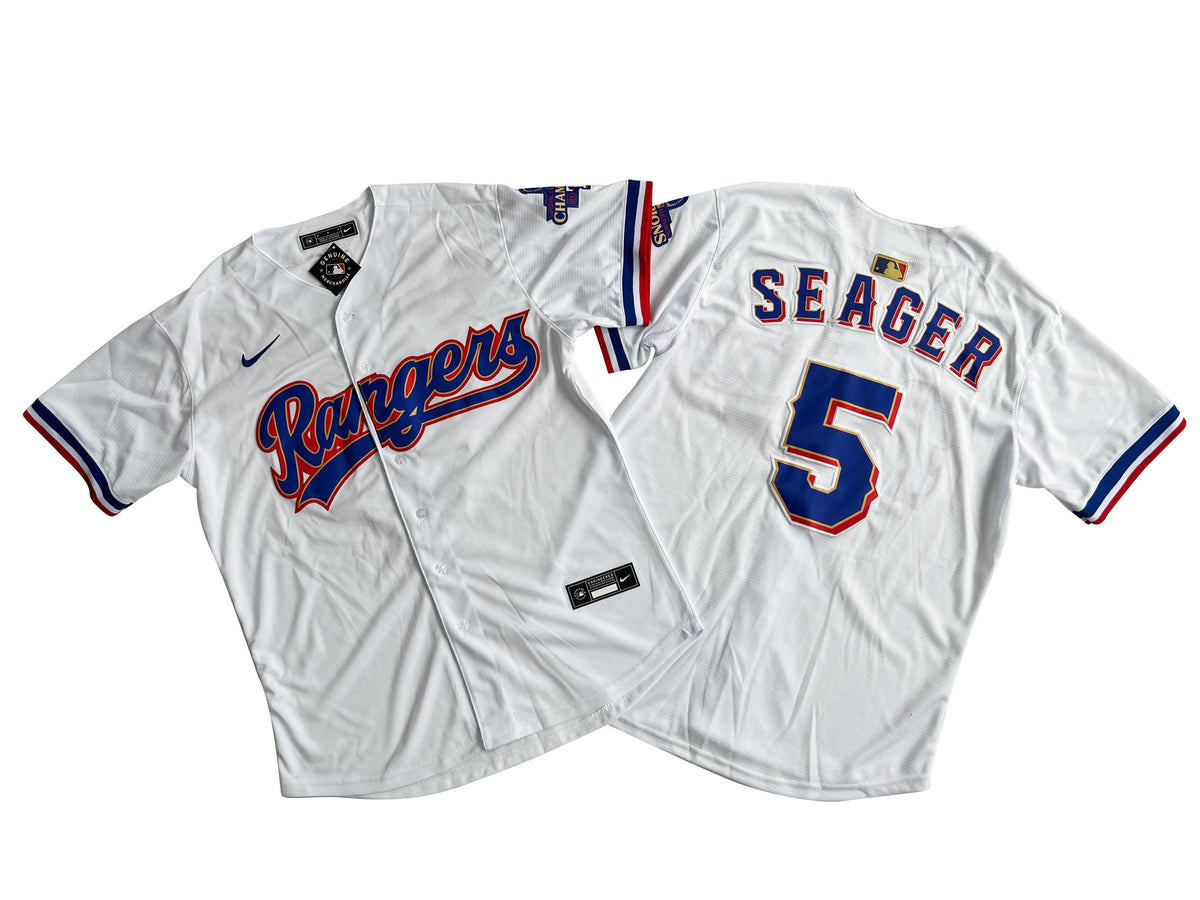 TEXAS RANGERS COREY SEAGER WHITE JERSEY