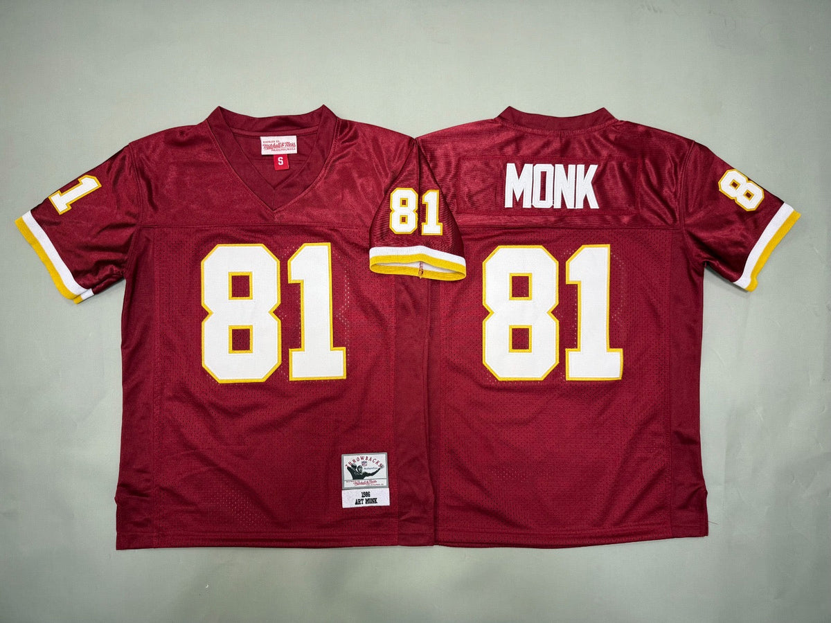 WASHINGTON REDSKINS ART MONK RED JERSEY