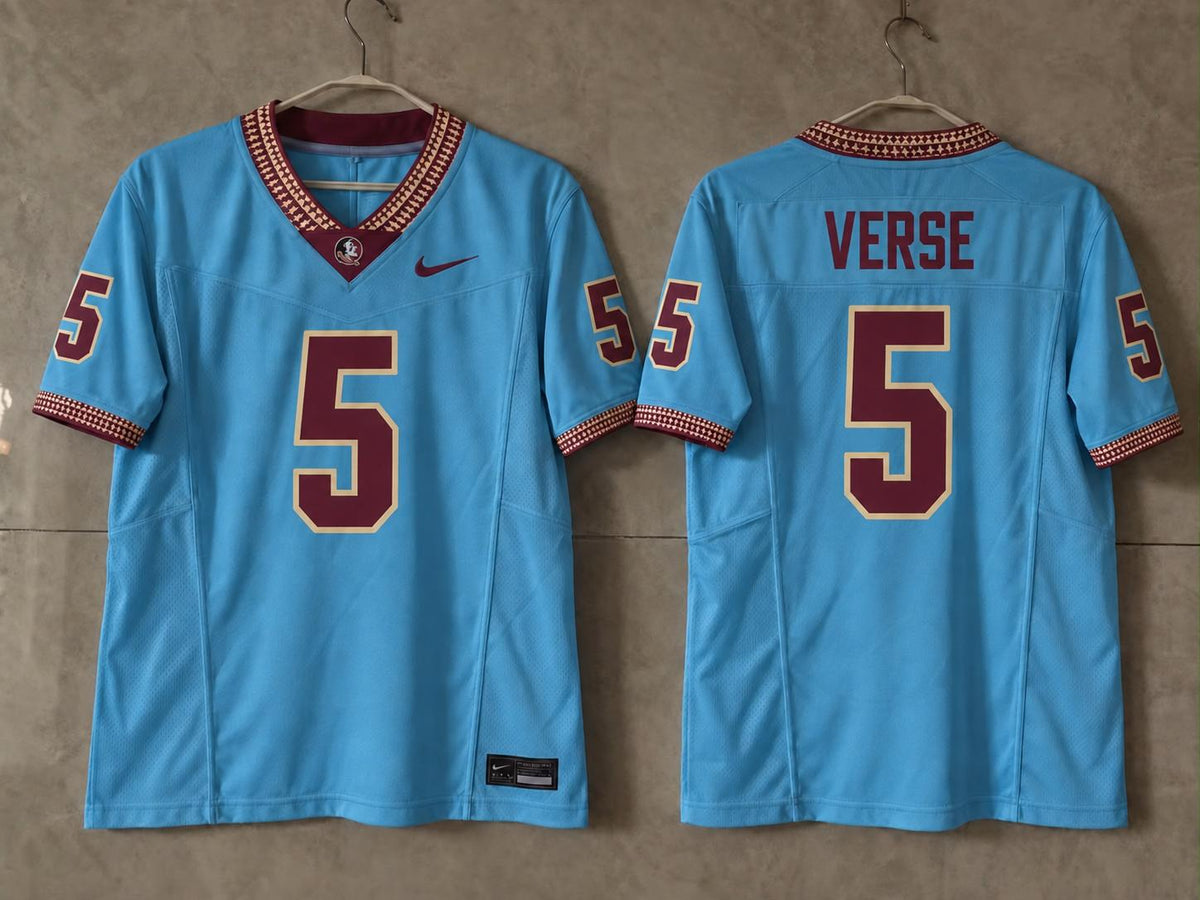 FSU SEMINOLES JARED VERSE BLUE JERSEY