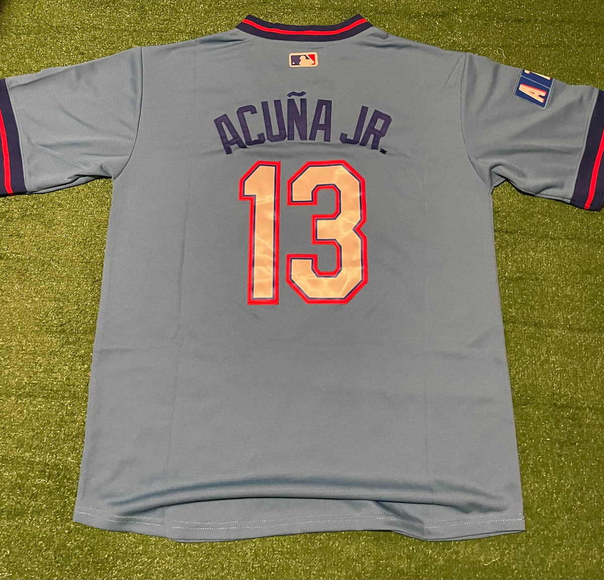 Ronald Acuña Jr. Grey Atlanta Braves Jersey