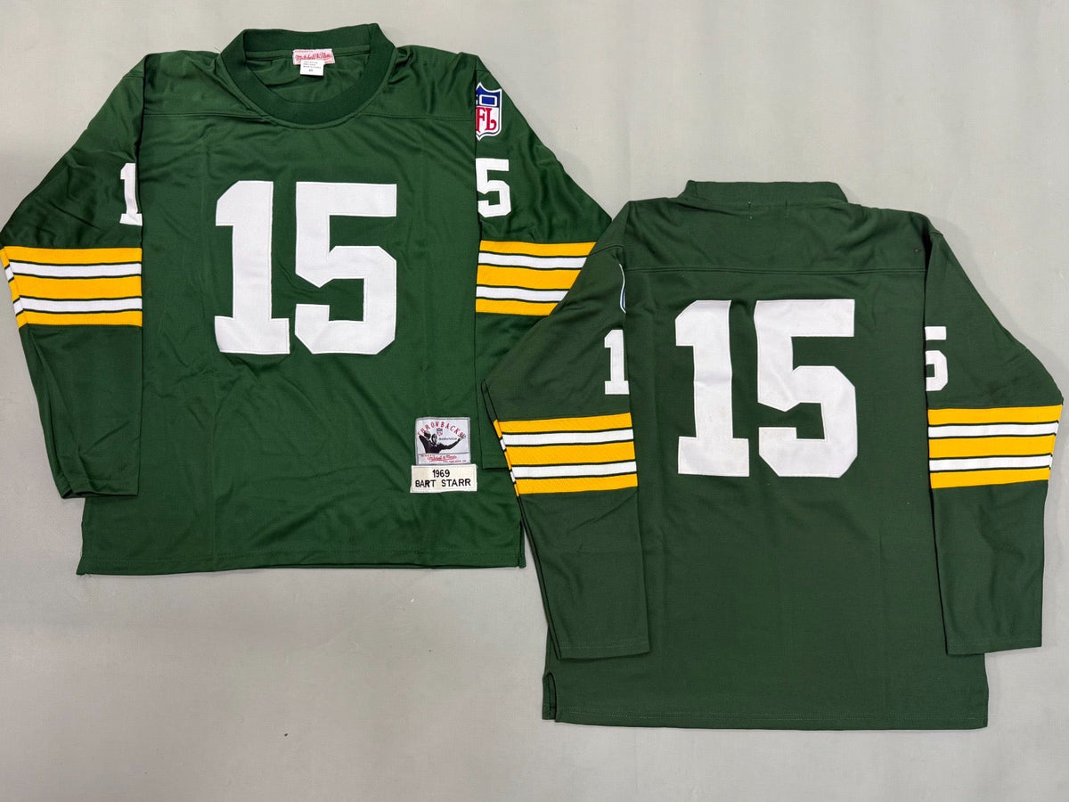 GREEN BAY PACKERS BART STARR GREEN VINTAGE JERSEY