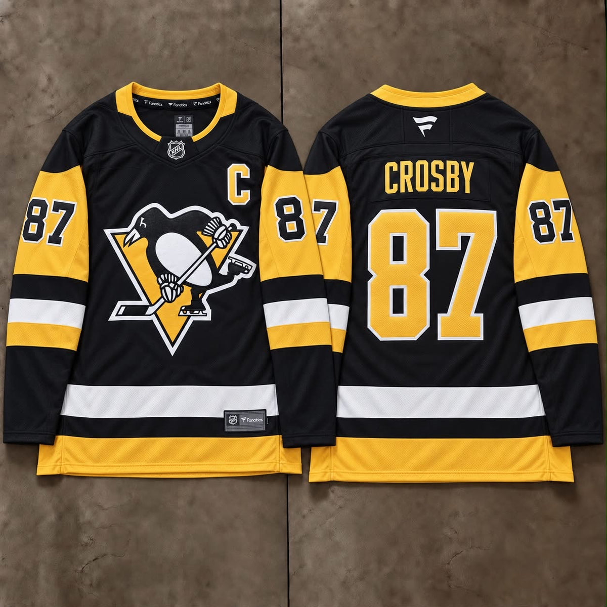 PITTSBURGH PENGUINS SIDNEY CROSBY BLACK JERSEY